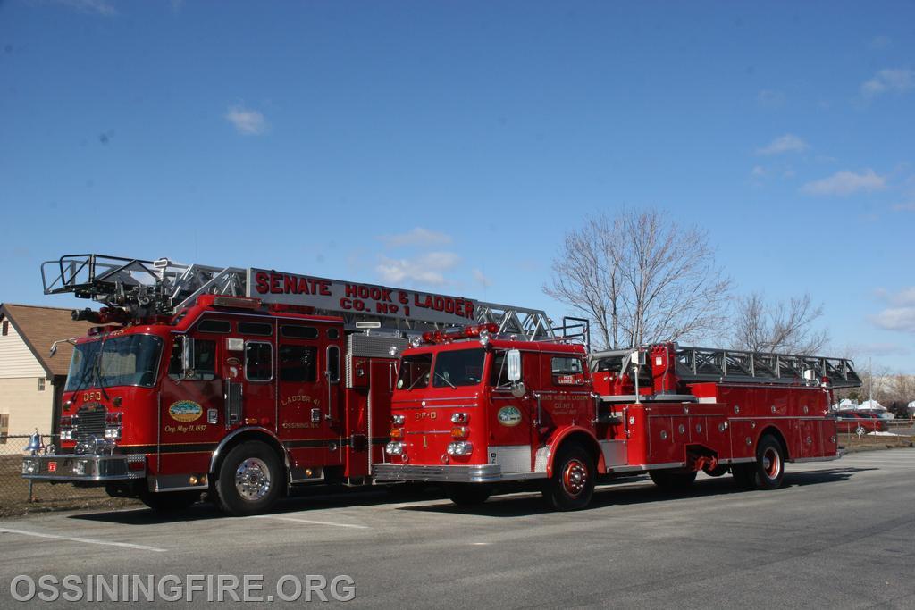 Senate Hook & Ladder Co.#1, Ladder 41
2003 KME Aerialcat 105ft. Aerial
1963/1985 Maxim 100ft. Aerial